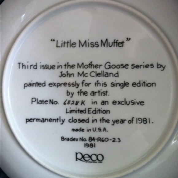 LITTLE MISS MUFFIT Collectors Plate - Picture 2 of 2